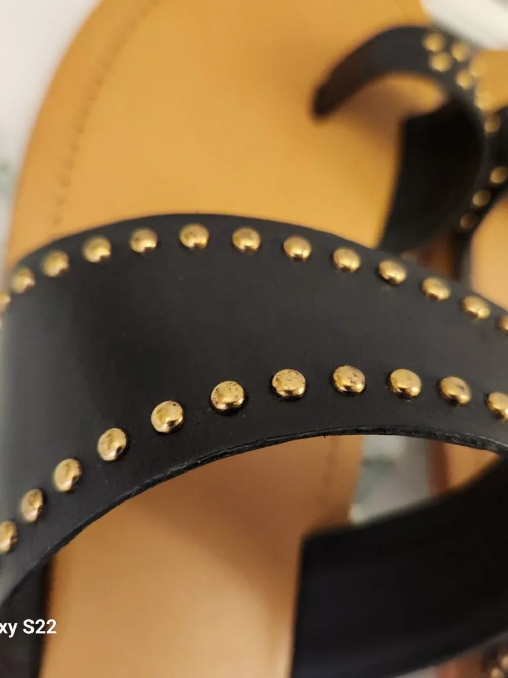 Free People Black Leather Studded 